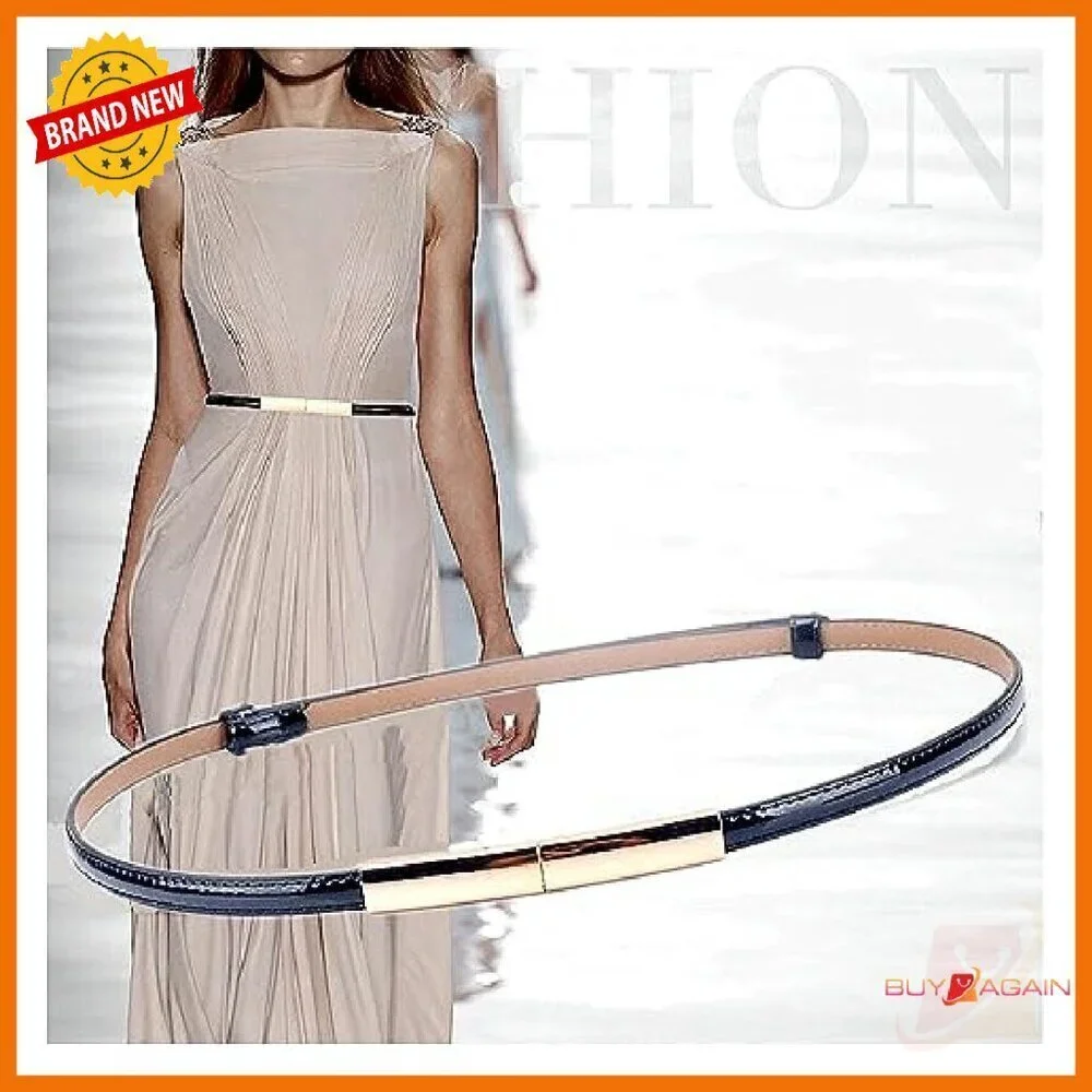 Adjustable Patent Leather Belt 22-36